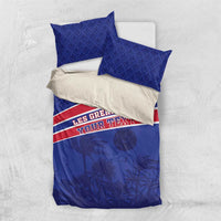 Custom Haiti Football Bedding Set Les Grenadiers - Royal Palm - Wonder Print Shop