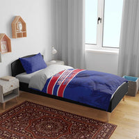 Custom Haiti Football Bedding Set Les Grenadiers - Royal Palm - Wonder Print Shop