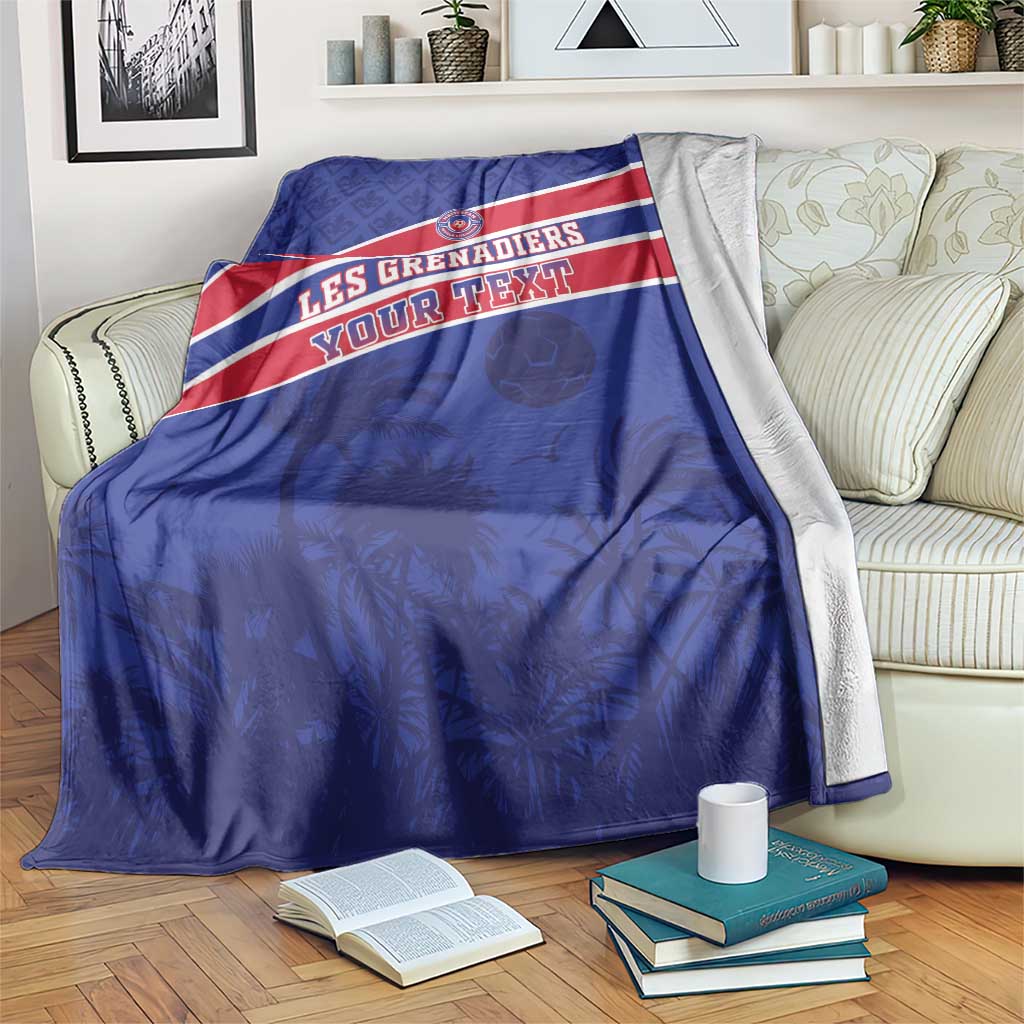 Custom Haiti Football Blanket Les Grenadiers - Royal Palm