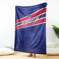 Custom Haiti Football Blanket Les Grenadiers - Royal Palm
