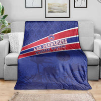 Custom Haiti Football Blanket Les Grenadiers - Royal Palm