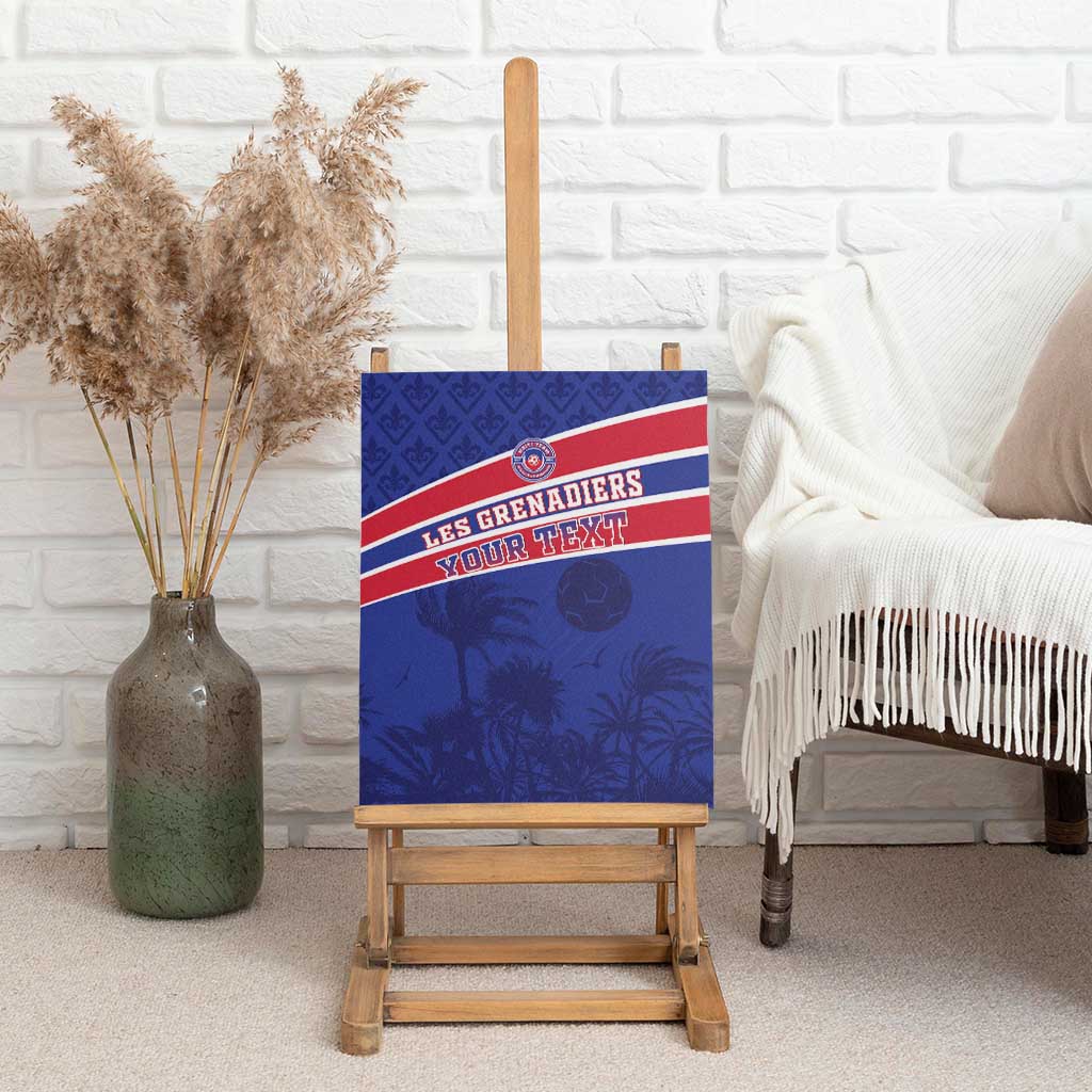 Custom Haiti Football Canvas Wall Art Les Grenadiers - Royal Palm - Wonder Print Shop