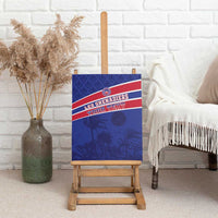 Custom Haiti Football Canvas Wall Art Les Grenadiers - Royal Palm - Wonder Print Shop