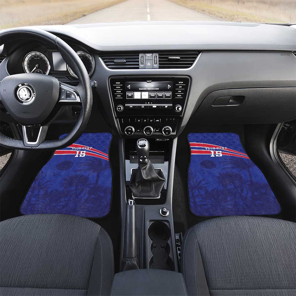 Custom Haiti Football Car Mats Les Grenadiers - Royal Palm - Wonder Print Shop