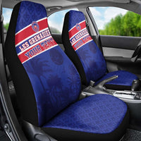 Custom Haiti Football Car Seat Cover Les Grenadiers - Royal Palm - Wonder Print Shop