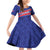 Custom Haiti Football Family Matching Off Shoulder Short Dress and Hawaiian Shirt Les Grenadiers - Royal Palm - Wonder Print Shop