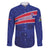 Custom Haiti Football Family Matching Puletasi and Hawaiian Shirt Les Grenadiers - Royal Palm - Wonder Print Shop
