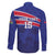 Custom Haiti Football Family Matching Puletasi and Hawaiian Shirt Les Grenadiers - Royal Palm - Wonder Print Shop