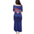 Custom Haiti Football Family Matching Puletasi and Hawaiian Shirt Les Grenadiers - Royal Palm - Wonder Print Shop