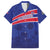 Custom Haiti Football Family Matching Summer Maxi Dress and Hawaiian Shirt Les Grenadiers - Royal Palm - Wonder Print Shop