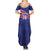 Custom Haiti Football Family Matching Summer Maxi Dress and Hawaiian Shirt Les Grenadiers - Royal Palm - Wonder Print Shop