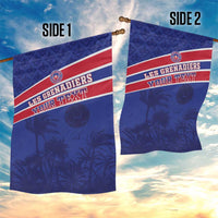 Custom Haiti Football Garden Flag Les Grenadiers - Royal Palm - Wonder Print Shop