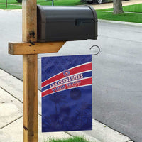 Custom Haiti Football Garden Flag Les Grenadiers - Royal Palm - Wonder Print Shop