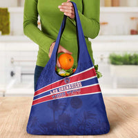 Custom Haiti Football Grocery Bag Les Grenadiers - Royal Palm