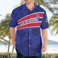 Custom Haiti Football Hawaiian Shirt Les Grenadiers - Royal Palm - Wonder Print Shop