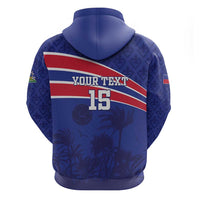 Custom Haiti Football Hoodie Les Grenadiers - Royal Palm - Wonder Print Shop
