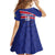 Custom Haiti Football Kid Short Sleeve Dress Les Grenadiers - Royal Palm - Wonder Print Shop
