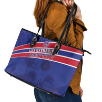Custom Haiti Football Leather Tote Bag Les Grenadiers - Royal Palm - Wonder Print Shop