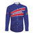 Custom Haiti Football Long Sleeve Button Shirt Les Grenadiers - Royal Palm - Wonder Print Shop