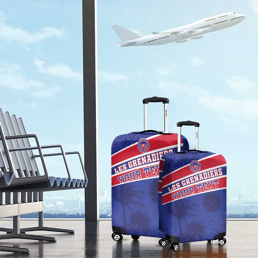 Custom Haiti Football Luggage Cover Les Grenadiers - Royal Palm - Wonder Print Shop