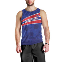 Custom Haiti Football Men Tank Top Les Grenadiers - Royal Palm - Wonder Print Shop