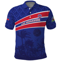 Custom Haiti Football Polo Shirt Les Grenadiers - Royal Palm - Wonder Print Shop