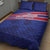 Custom Haiti Football Quilt Bed Set Les Grenadiers - Royal Palm - Wonder Print Shop