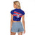 Custom Haiti Football Raglan Cropped T Shirt Les Grenadiers - Royal Palm - Wonder Print Shop