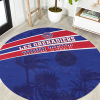 Custom Haiti Football Round Carpet Les Grenadiers - Royal Palm