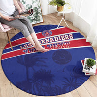 Custom Haiti Football Round Carpet Les Grenadiers - Royal Palm
