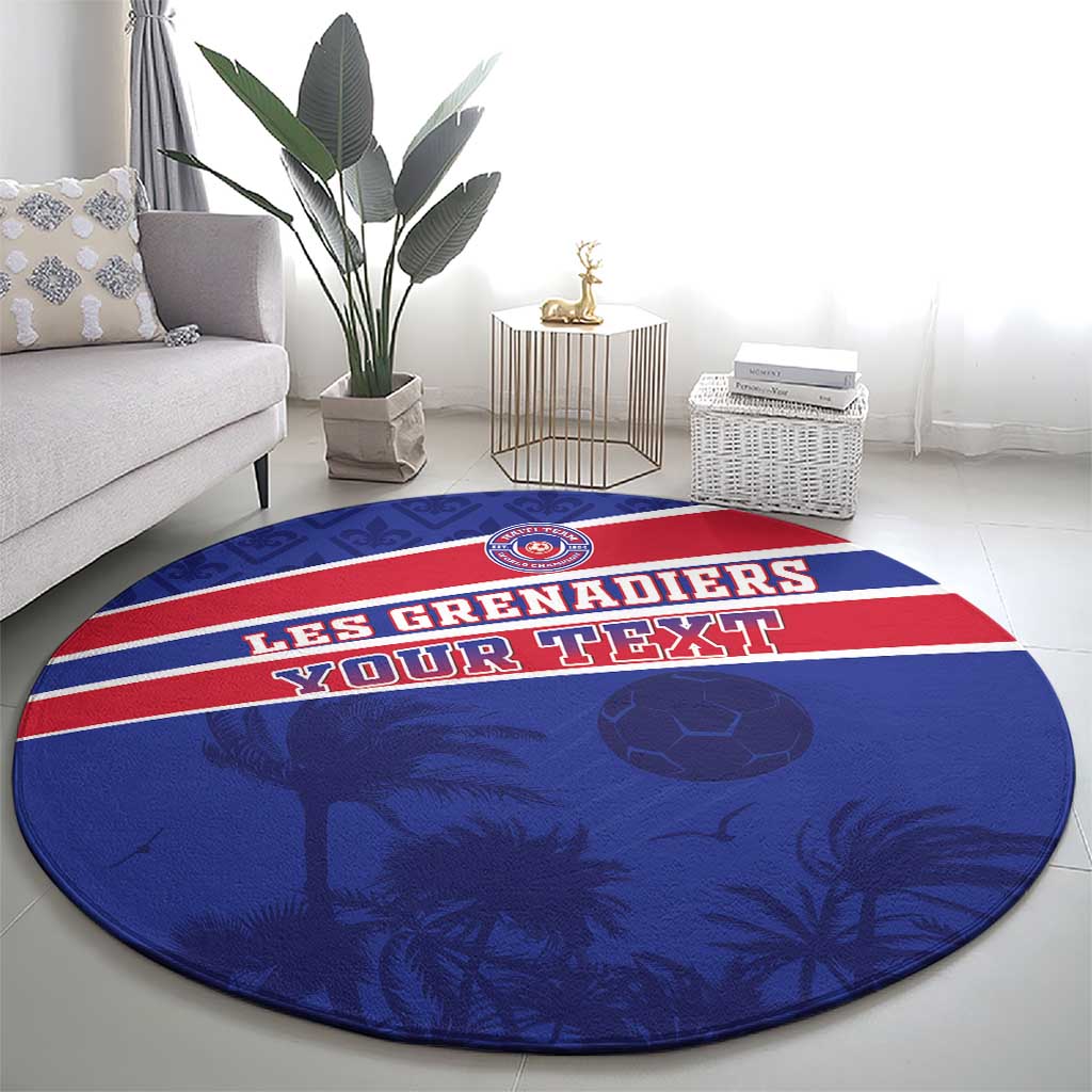 Custom Haiti Football Round Carpet Les Grenadiers - Royal Palm