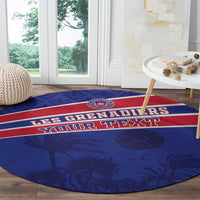Custom Haiti Football Round Carpet Les Grenadiers - Royal Palm