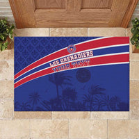 Custom Haiti Football Rubber Doormat Les Grenadiers - Royal Palm - Wonder Print Shop