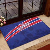 Custom Haiti Football Rubber Doormat Les Grenadiers - Royal Palm - Wonder Print Shop