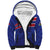Custom Haiti Football Sherpa Hoodie Les Grenadiers - Royal Palm - Wonder Print Shop