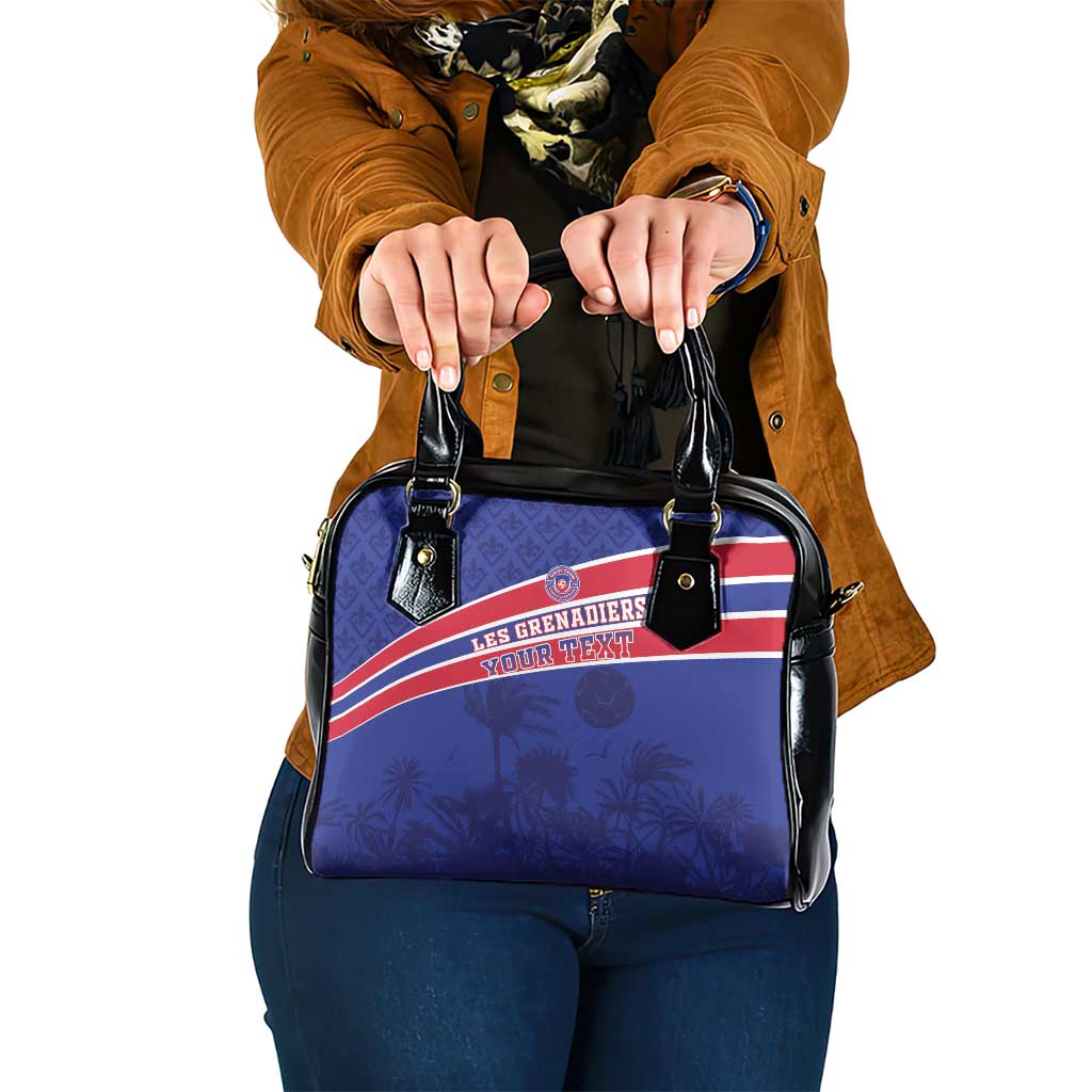 Custom Haiti Football Shoulder Handbag Les Grenadiers - Royal Palm