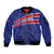 Custom Haiti Football Sleeve Zip Bomber Jacket Les Grenadiers - Royal Palm - Wonder Print Shop
