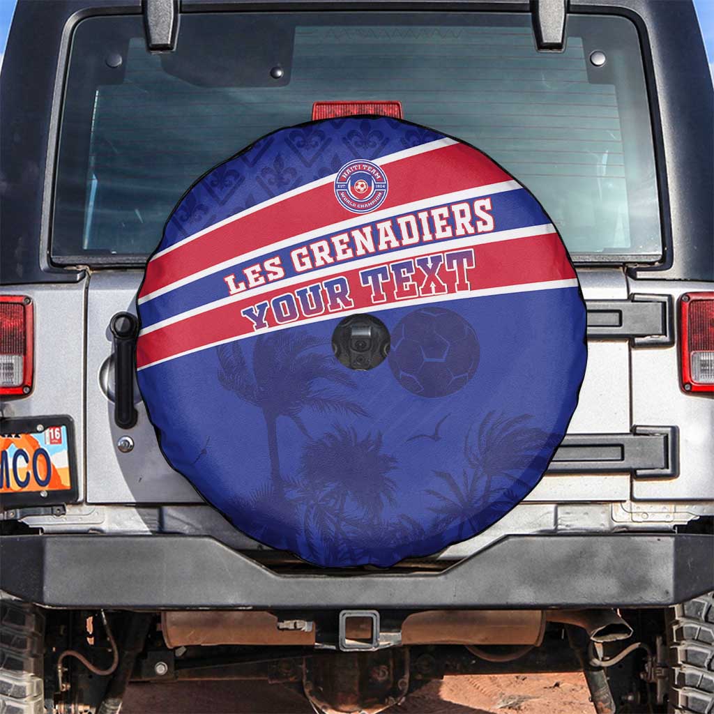 Custom Haiti Football Spare Tire Cover Les Grenadiers - Royal Palm - Wonder Print Shop