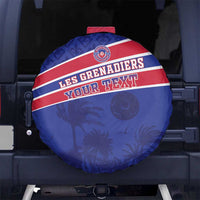 Custom Haiti Football Spare Tire Cover Les Grenadiers - Royal Palm - Wonder Print Shop