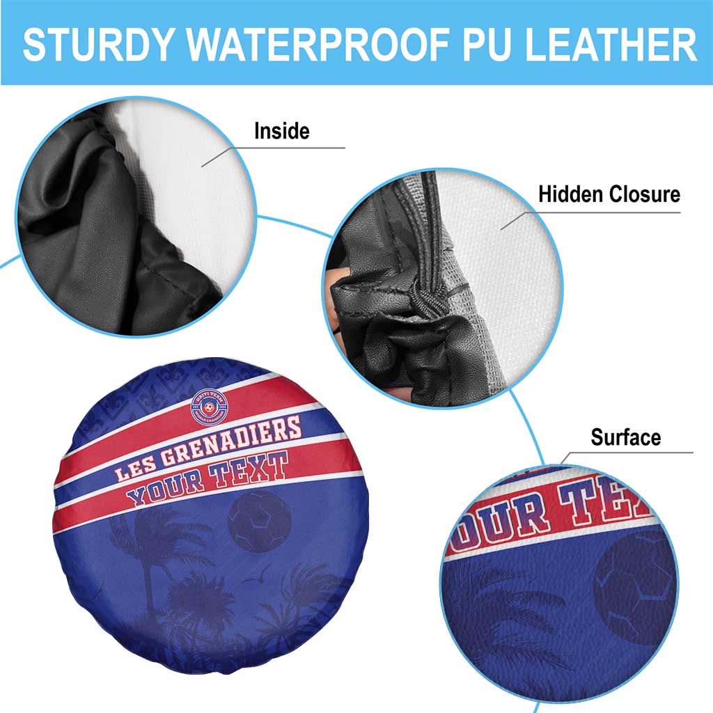 Custom Haiti Football Spare Tire Cover Les Grenadiers - Royal Palm - Wonder Print Shop
