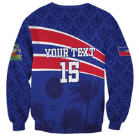 Custom Haiti Football Sweatshirt Les Grenadiers - Royal Palm - Wonder Print Shop