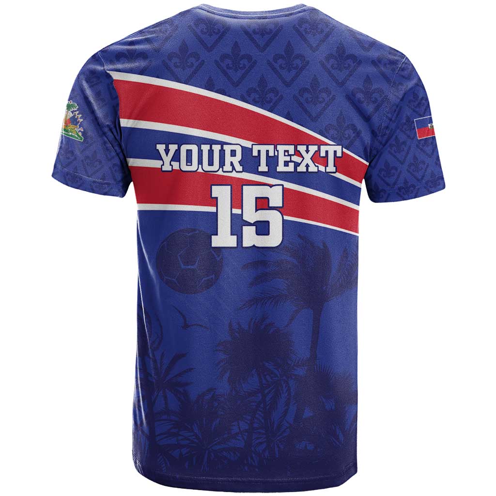 Custom Haiti Football T Shirt Les Grenadiers - Royal Palm - Wonder Print Shop