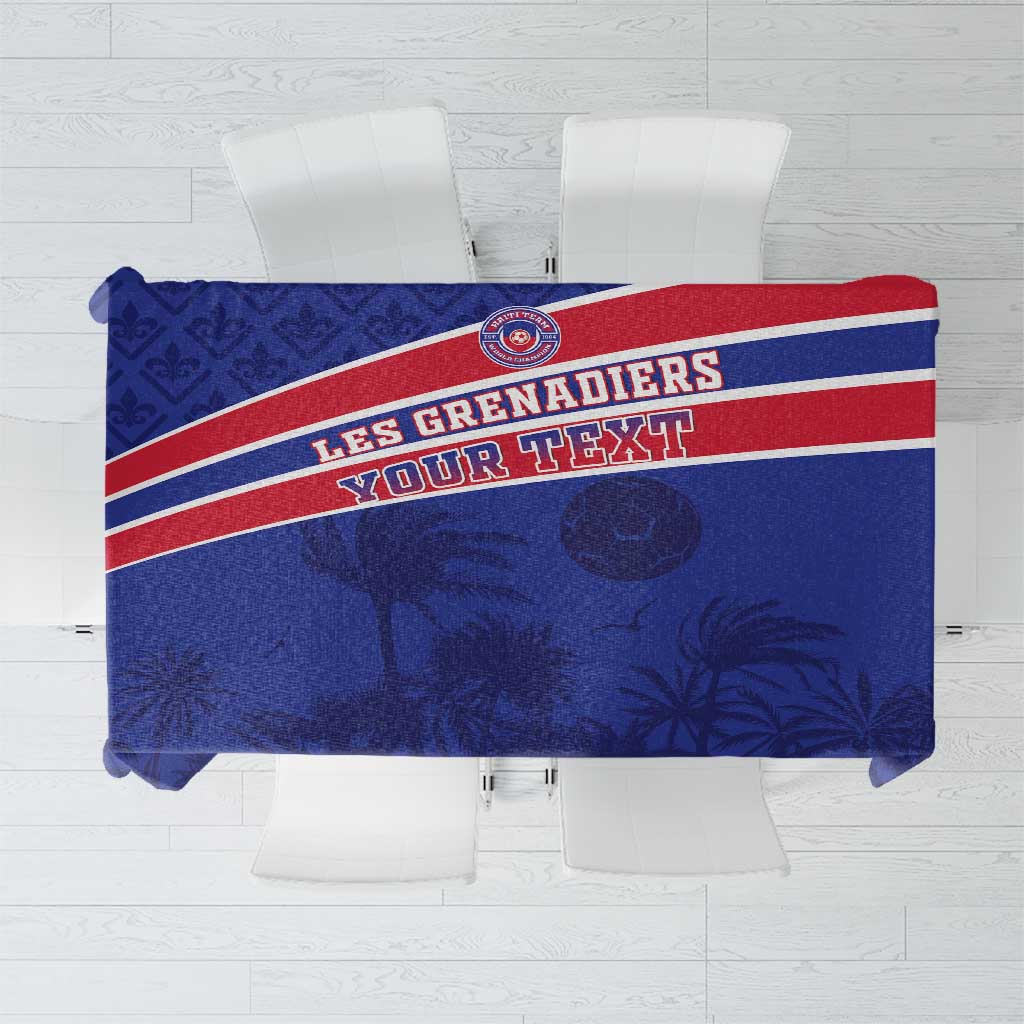 Custom Haiti Football Tablecloth Les Grenadiers - Royal Palm - Wonder Print Shop