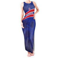 Custom Haiti Football Tank Maxi Dress Les Grenadiers - Royal Palm - Wonder Print Shop