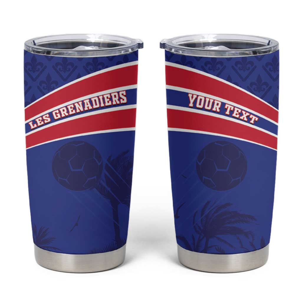 Custom Haiti Football Tumbler Cup Les Grenadiers - Royal Palm - Wonder Print Shop