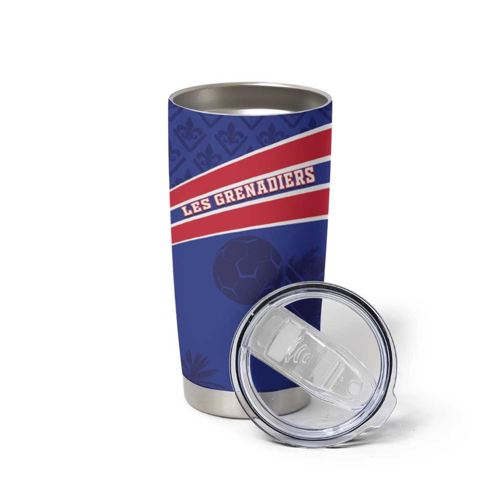Custom Haiti Football Tumbler Cup Les Grenadiers - Royal Palm - Wonder Print Shop