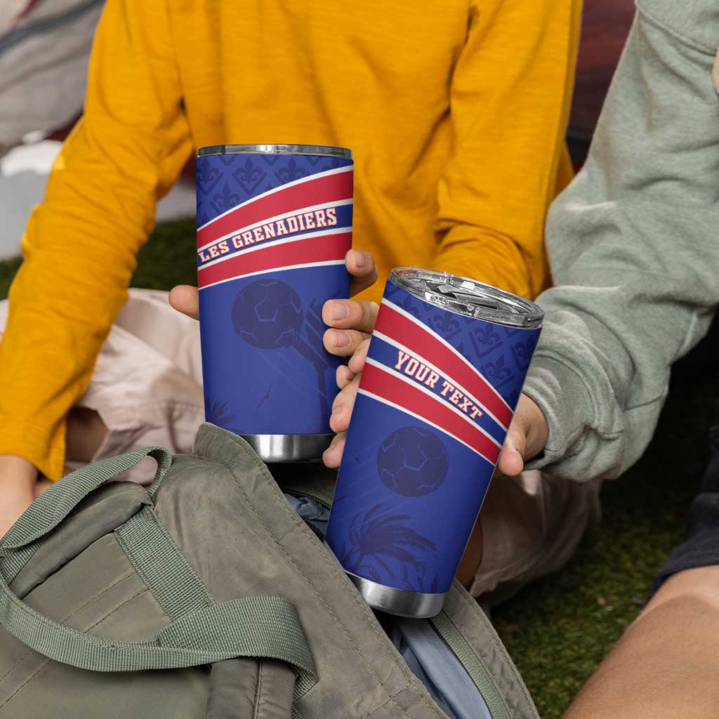 Custom Haiti Football Tumbler Cup Les Grenadiers - Royal Palm - Wonder Print Shop