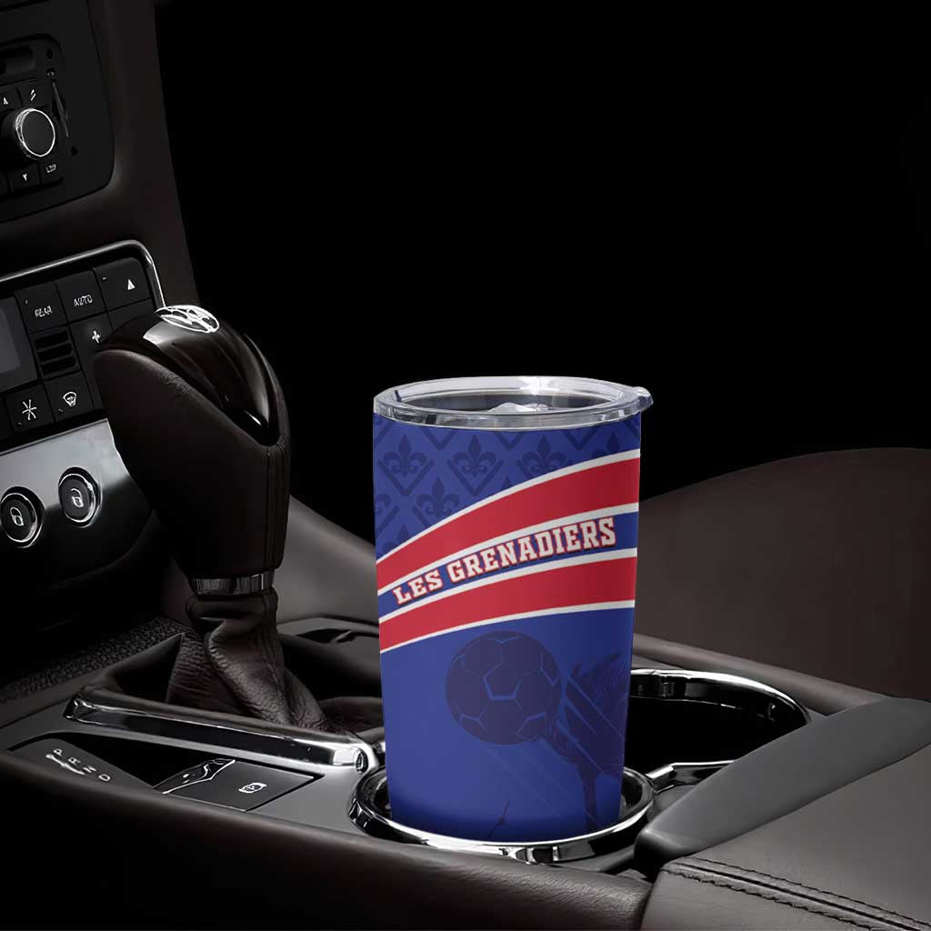 Custom Haiti Football Tumbler Cup Les Grenadiers - Royal Palm - Wonder Print Shop