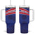Custom Haiti Football Tumbler With Handle Les Grenadiers - Royal Palm - Wonder Print Shop