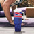 Custom Haiti Football Tumbler With Handle Les Grenadiers - Royal Palm - Wonder Print Shop